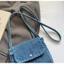 Túi vải Denim YUUKII, Túi đeo chéo đơn giản, Túi mua sắm đa chức năng thời trang dành cho nữ