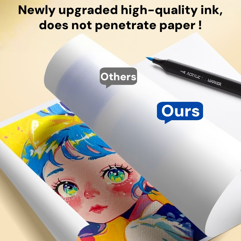 Bút Vẽ Acrylic Đầu Cọ Mềm Dễ Tẩy Rửa, Sắc Màu Đa Dạng, Quà Tặng Cho Người Yêu Nghệ Thuật