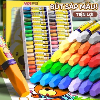 Bút Màu Sáp Dầu SángTạo - Bộ 12/24/36 Màu Giá Rẻ ChoHọc Sinh, Màu Mịn Đẹp Để Vẽ Tranh, An Toàn Tuyệt Đối, Không Dính Tay