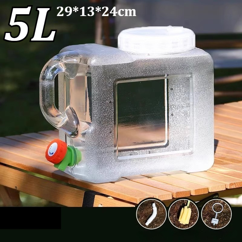 Thùng Nước Đa Năng Có Vòi 5L, Dung Tích Lớn,Chống Rò Rỉ, Cho Cắm Trại, Dã Ngoại, Lái Xe Và Dự Trữ Nước Gia Đình