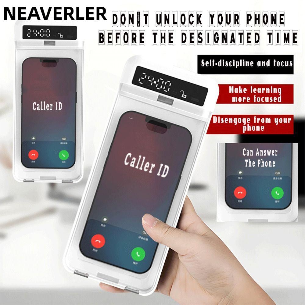 Hộp lưu trữ tủ khóa điện thoại NEAVERLER, Hộp khóa điện thoại nắp trong suốt 24 giờ có hẹn giờ, Màn hình LCD chất lượng cao Hộp điện thoại tự điều khiển di động Học sinh đại học