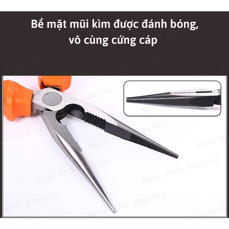 Kìm nhọn Asaki AK-8105, AK-8107, kềm nhọn 6 inch, 8 inch, kìm cắt