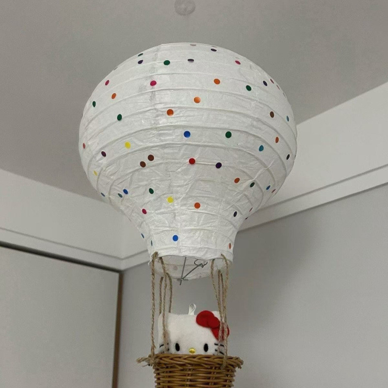 [Quà Tặng DIY] Set Nguyên Liệu Làm Khinh Khí Cầu Kitty Thủ Công - Đèn Trang Trí Phòng Ngủ Decor Chill Quà Tặng Sinh Nhật Bạn Gái/Bạn Thân