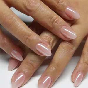 Đơn Giản Khỏa Thân Móng Tay Nghệ Thuật Nhẹ Nhàng Có Thể Tháo Rời Miếng Dán Móng Tay Cho Nữ
