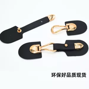 Khóa da kim loại cho áo gió và áo len - Hàng có sẵn