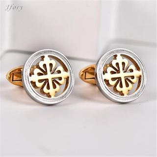 [Jfory] Khuy măng sét Vòng bít Nút Váy tròn Áo sơ mi Cuff Liên kết cho tiệc cưới Chú rể Quà tặng kỷ niệm kinh doanh