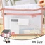 Hộp đựng hồ sơ chủ đề GETVOW, Túi đựng hồ sơ giấy chống nước EVA, Dây kéo trong suốt Đóng cửa dung tích lớn Túi lưu trữ hồ sơ đi học