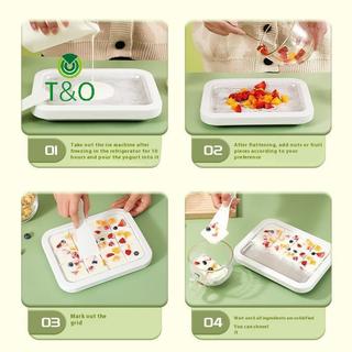 [T & O-t] Máy làm kem cuộn gia dụng Bánh Pudding sữa chua tự chế dành cho trẻ nhỏ bằng thép không gỉ Khuấy Khay đá chiên Máy xào đá [mới]