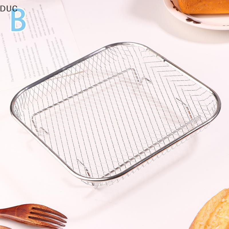 [Duc] 1PC Nồi chiên không khí giá Stackable Nướng Giá thép không gỉ Nướng Giỏ Bếp Tiện Ích [VN]