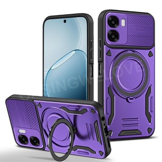 Ốp Điện Thoại Cho Oppo A6X A6 A6T A6t A6 Pro 4G 5G Ốp Lưng Từ Tính Nhẫn Giá Đỡ Vỏ Điện Thoại Cứng Ốp Lưng Bảo Vệ Chống Sốc