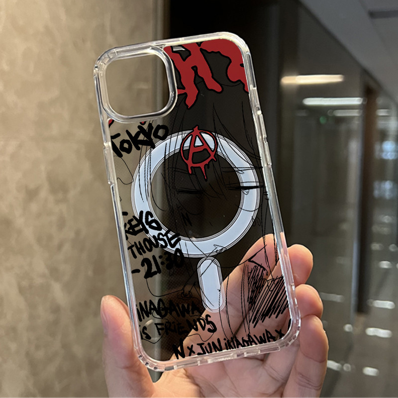 Cho iPhone 17 Pro Max / 16 Pro Max 15 14 / 13 / 12 Bocchi the Rock Cứng Trong Suốt Từ Tính CaseiPhone 11 Xs Max 7 / 8 SE / Vỏ iPhone Chống Sốc