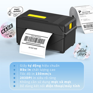 Máy in đơn hàng FlashLabel in từ điện thoại khổ A7 in đơn Shopee, mã vận đơn, phiếu gửi hàng, logo BH 15 tháng