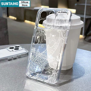 Ốp Điện Thoại Ibumipers Họa Tiết Biển Trắng Thanh Lịch Trong Suốt Mềm Cao Cấp Chống Sốc Cho iPhone 11 12 13 14 15 16 17 Pro Max IP 7 8 Plus Iphon X XS XR Xs Max