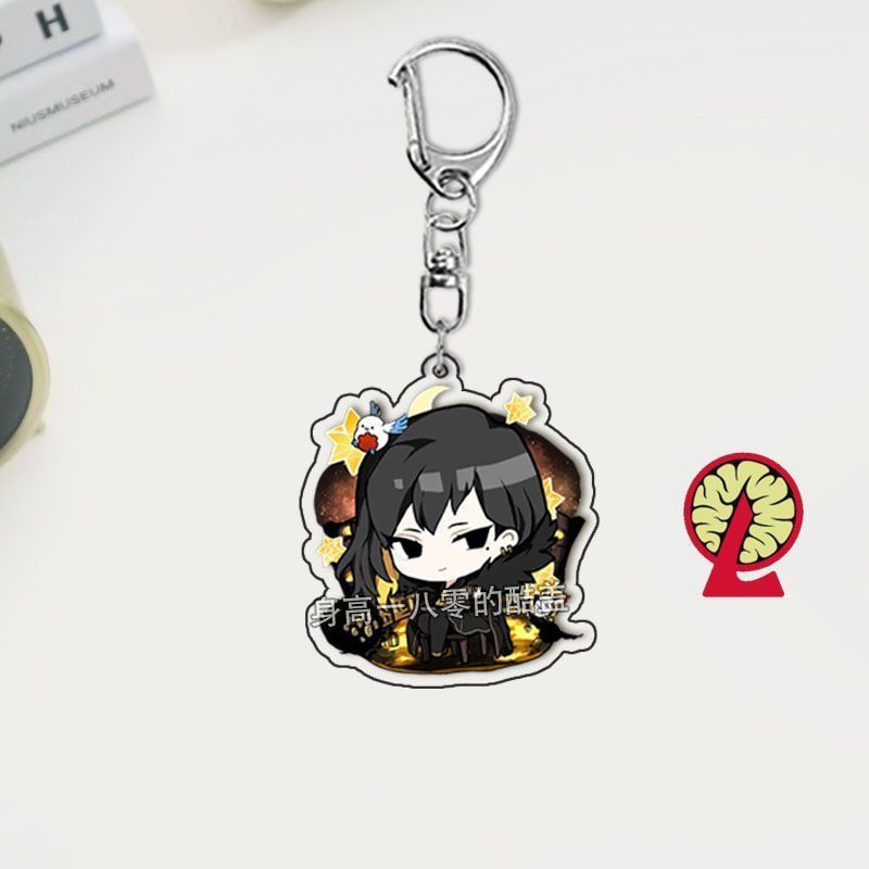 Lobotomy Corporation Anime KeyChain Cartoon Library of Ruina Men Key Chain for Women Fashion Figure Acrylic Keyring Pend