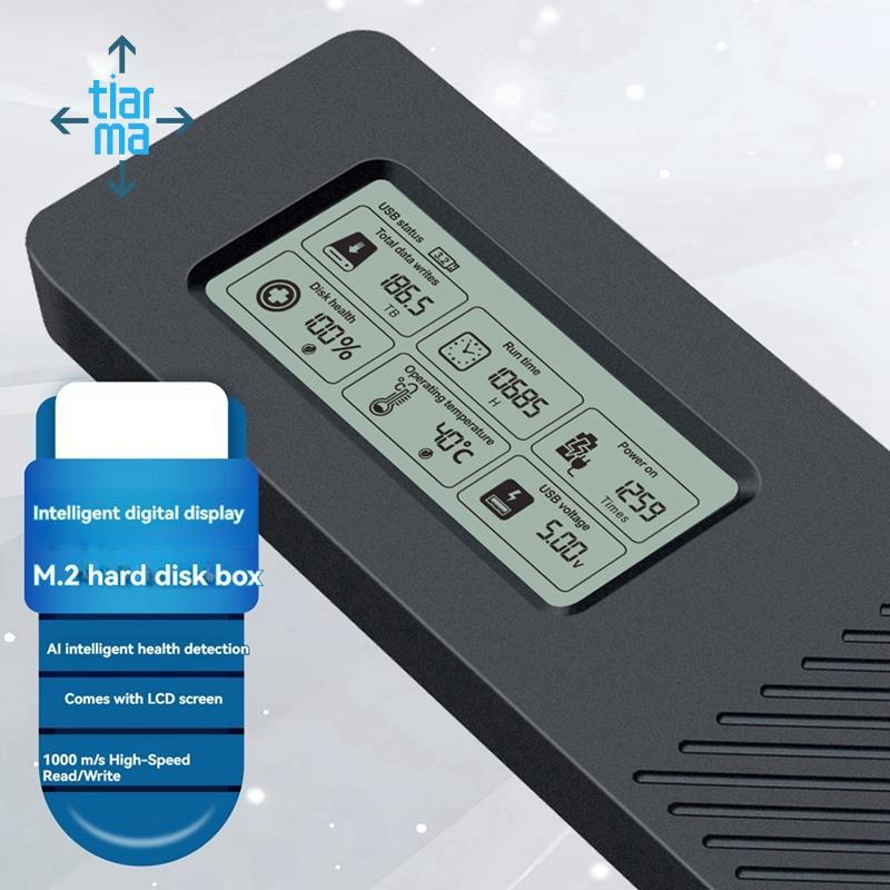 Hộp ổ cứng M.2 NVME / NGFF Giao thức kép SSD Vỏ NVME sang USB3.2 Màn hình kỹ thuật số thông minh M.2