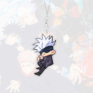 Dây đeo điện thoại Jujutsu Kaisen Hoạt hình Ngoại vi phiên bản Q Hoạt hình Mặt dây chuyền Acrylic
