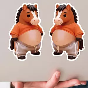 3D Hình Dán Ngựa Dễ Thương Bóp Bụng Băng Dính Vỏ Điện Thoại & Dán Cửa Ô Tô Trang Trí saixit2vn