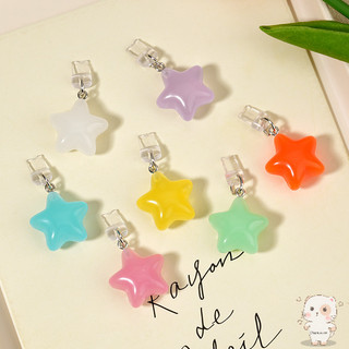 【Chamvn】có mặt dây chuyền hình ngôi sao. Nút bịt cổng sạc chống bụi phát sáng trong bóng tối tương thích với IP/TYPE-C