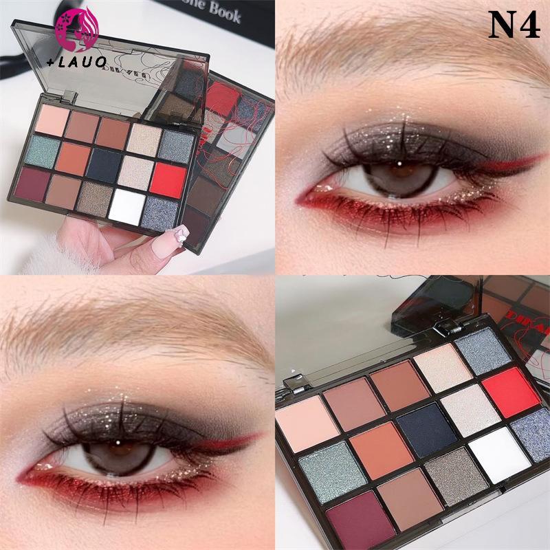 Springevenstar DIKALU Bảng Phấn Mắt Xanh Tím Lấp Lánh Ngọc Trai Matte Eye Shadow Shimmer Trang Điểm Lâu Dài Nữ Làm Đẹp Mắt Mỹ Phẩm Springevenstar