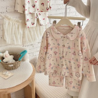 (6m-18Y) Bộ Đêm Gia Đình Ấm Áp Vải An Toàn Cao Cấp Loại A Bộ Đồ Ngủ Phù Hợp Với Trẻ Em Hoạt Hình Mùa Đông Loungewear