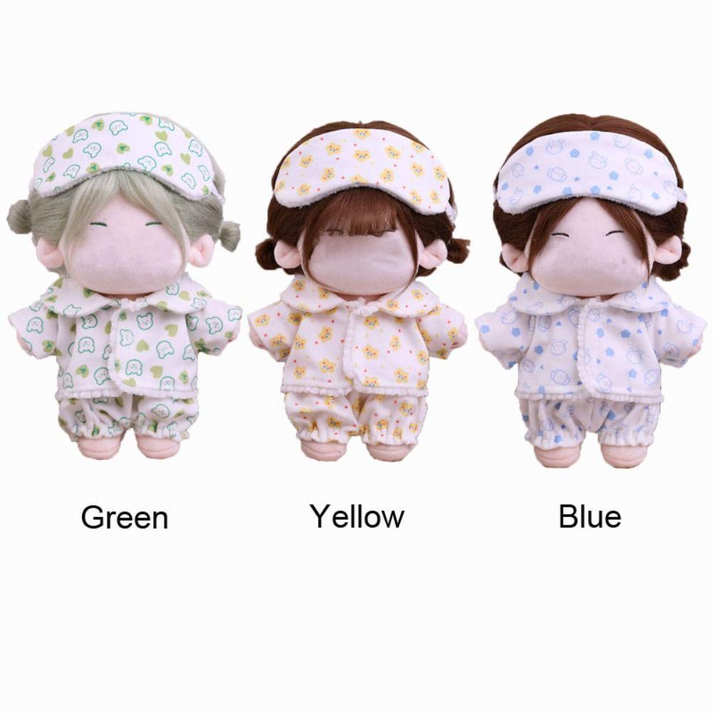 Quần áo búp bê FLAZEA, Quần short áo sơ mi 20cm Miếng dán Bộ đồ ngủ búp bê, Trang phục thay thế đồ chơi Đạo cụ ảnh Phụ kiện búp bê Bộ quần áo Mini Búp bê nhồi bông