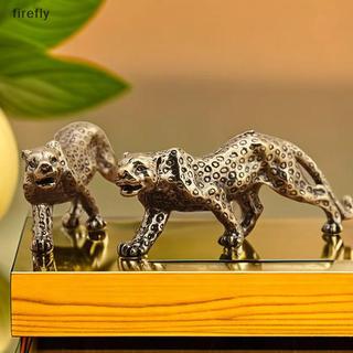 [Firefly] Đồng thau nguyên khối Vintage Cheetah Tượng nhỏ để bàn Đồ trang trí Luy Animal Leopard Bức tượng nhỏ Đồ trang trí thủ công [VN]