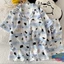 2025 Bộ Đồ Ngủ Nữ 2025 Mây Cotton Phù Hợp Với Quần Short Tay Ngắn Ngọt Ngào Hoạt Hình Dễ Thương Nữ Nhà