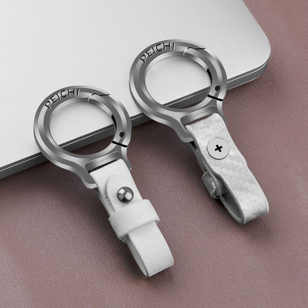Móc khóa ô tô đa năng FANIELLAPOWELL, Móc khóa da dụng cụ ngoài trời Carabiner, Giá đỡ chìa khóa ô tô bằng hợp kim kẽm di động