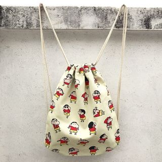 Harajuku Phong Cách Dây Rút Ba Lô Nam Nữ Vải Đôi Vai Đơn Giản Chống Thấm Nước Thể Thao Thể Dục Học Sinh Túi ins