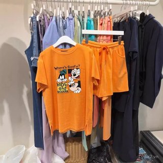 Bộ đồ nữ plus size mùa hè với áo thun ngắn tay và quần ống rộng, phong cách thể thao theo xu hướng Hàn Quốc