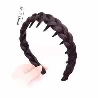 Dây buộc tóc bện xương cá YONDR, Dây buộc tóc bện tổng hợp thủ công, Mũ nón dài chống trượt phong cách Hàn Quốc Vòng đầu cổ điển dành cho nữ