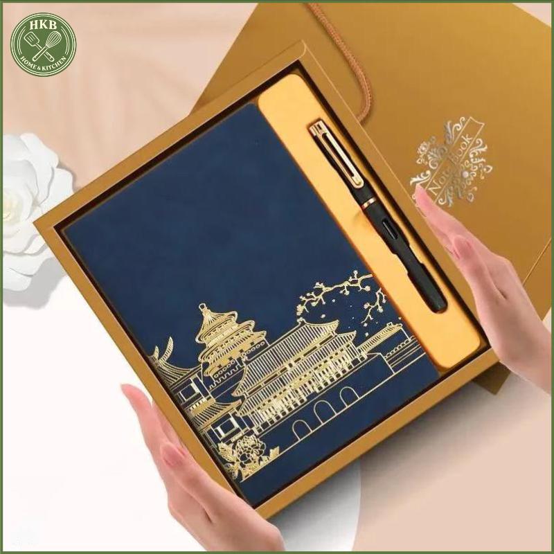 BỘ SỔ TAY A5 CAO CẤP HỘP QUÀ – QUÀ TẶNG VĂN PHÒNG & SỰ KIỆN CÔNG TY – THIẾT KẾ CỔ ĐIỂN