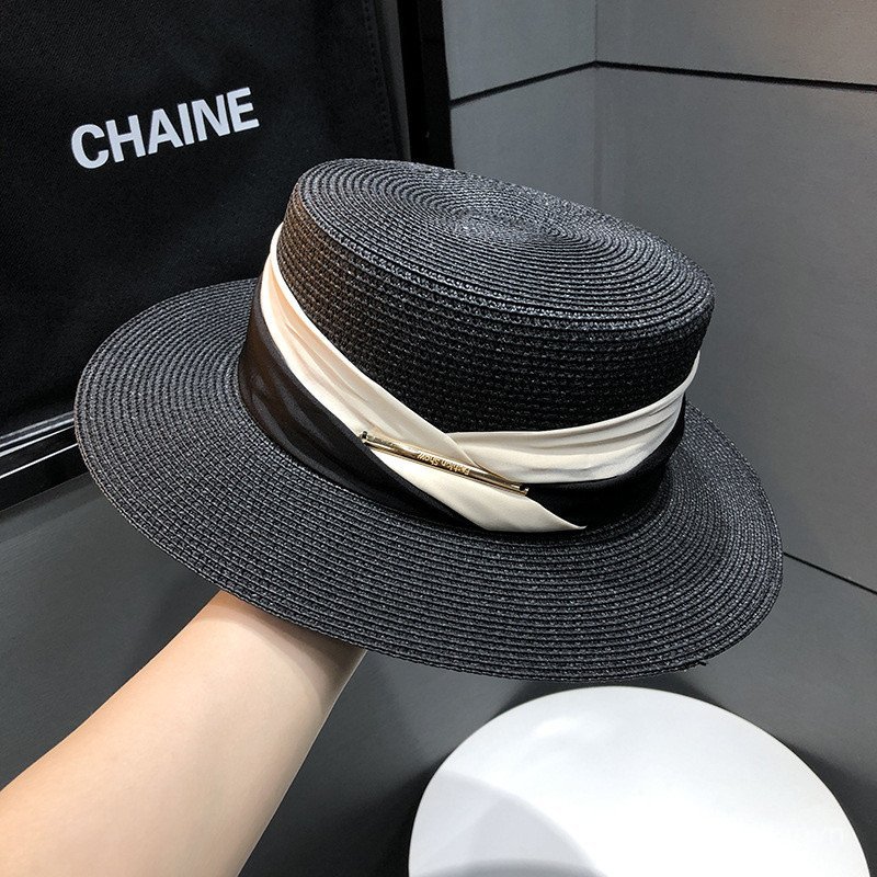 Mũ mùa hè nữ kiểu Anh mới Mũ chống nắng thanh lịch nhẹ sang trọng Mũ mát mẻ ngoài trời chống nắng Mũ rơm