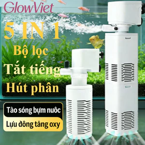 Máy Lọc Nước Bể Cá Đa Năng 5 Trong 1, Lọc Chìm Siêu Sạch, Tăng Oxy, Hút Đáy, Tiết Kiệm Điện, Cho Hồ Cá Cảnh