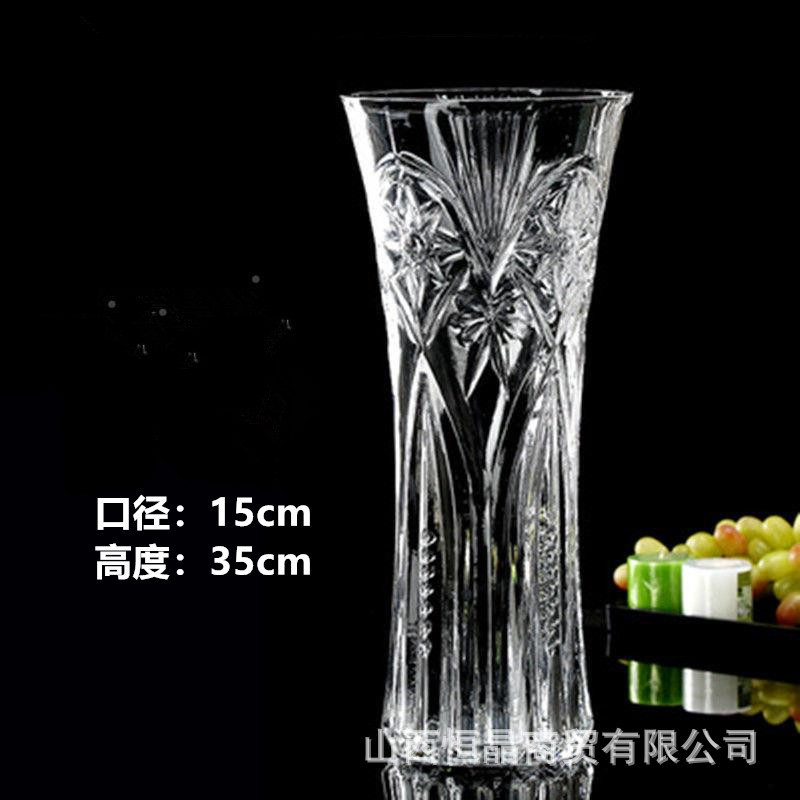 Bình thủy tinh sàn cực lớn Đường kính lớn Thủy canh Tài lộc Tre Hoa khô Sắp xếp hoa Trang trí phòng khách Cây xanh N2WR