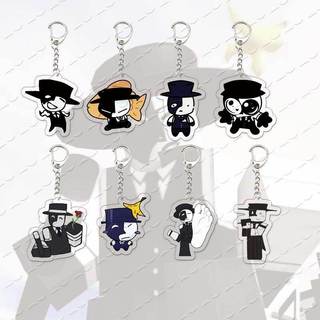 Artful Keychain for Accessories Acrylic Game Die Of Death Artful KeyRing Pendant Chains Jewelry Fans Gifts