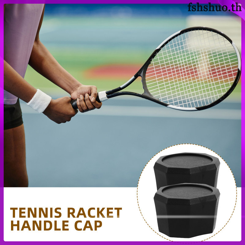 2 Chiếc Nắp Nhựa Bảo Vệ Tay Cầm Vợt Tennis, Phụ Kiện Bọc Đầu Vợt fshshuo