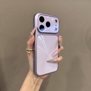 Như 17Pro Ống Kính Mạ Điện Aurora Màu Trơn Acrylic Ốp Lưng Điện Thoại iPhone 17Promax 13 14 15 16 Pro Max Chống Sốc Nam Nữ Vỏ Di Động
