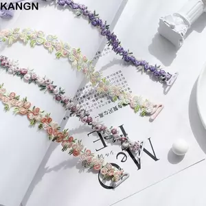 Kangn - Dây Đeo Áo Ngực Hình Hoa Polyester Mềm, Co Giãn, Phù Hợp Cho Tiệc Cưới và Đầm Dạ Hội