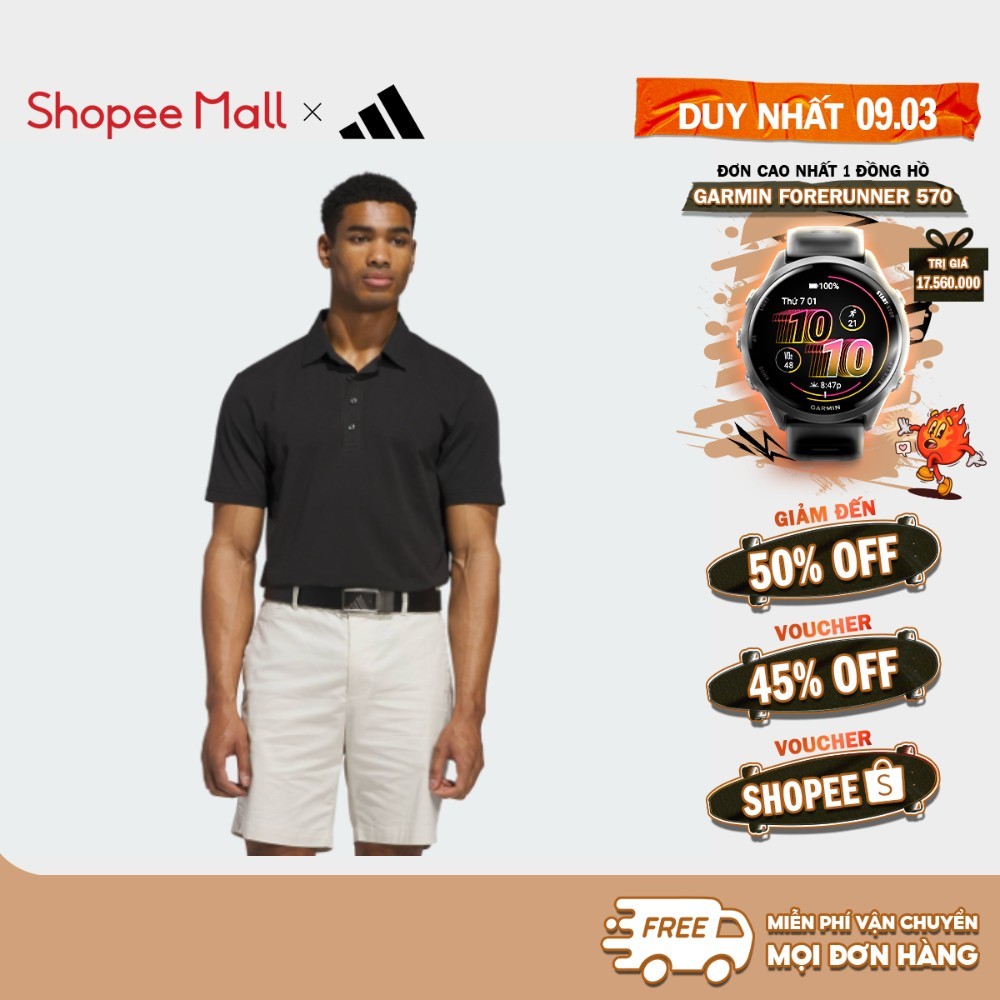 adidas Đánh gôn Áo Polo Twistknit Tour Ultimate365 Nam Đen JN9081