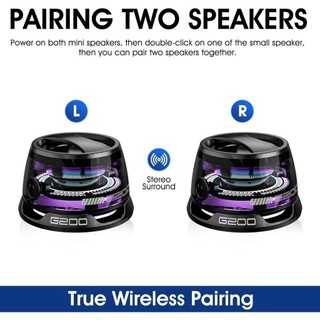 Loa Bluetooth từ tính, Loa G200 di động đa chức năng với đèn nhiều màu RGB Hiển thị hiệu ứng âm thanh vòm 3D