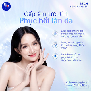 82X AI FACE MASK mặt nạ cấp ẩm, dưỡng sáng và phục hồi da chuyên sâu cao cấp Nhật Bản 1 miếng/ 2 miếng/ 3 miếng