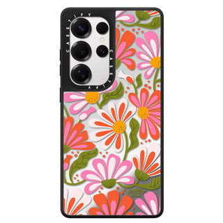 Ốp lưng Phone Case cứng gương hoa cúc trắng từ tính cho Samsung Galaxy S26 25 24 23 UItra S26 25 24 23 Plus Vỏ bảo vệ chống sốc