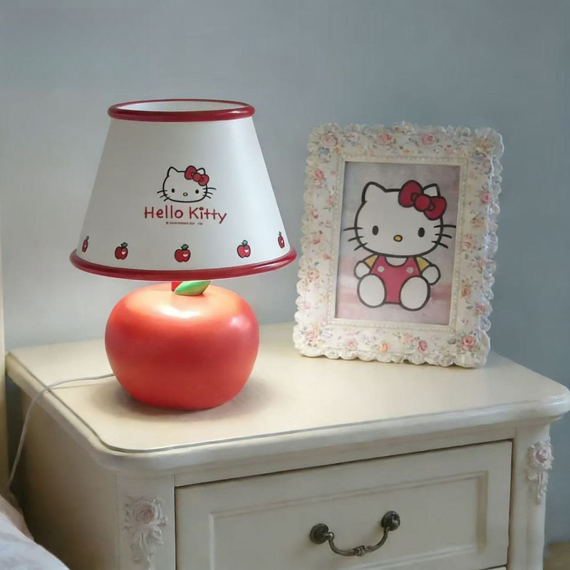 Đảm bảo chính hãng [Chính hãng] Sanrio Series Apple hello kitty Night Light Fun hello kitty Đèn bàn nhỏ Trang trí máy tính để bàn Dòng chữa bệnh Phòng ngủ Đèn ngủ Nữ hoàng Quà tặng