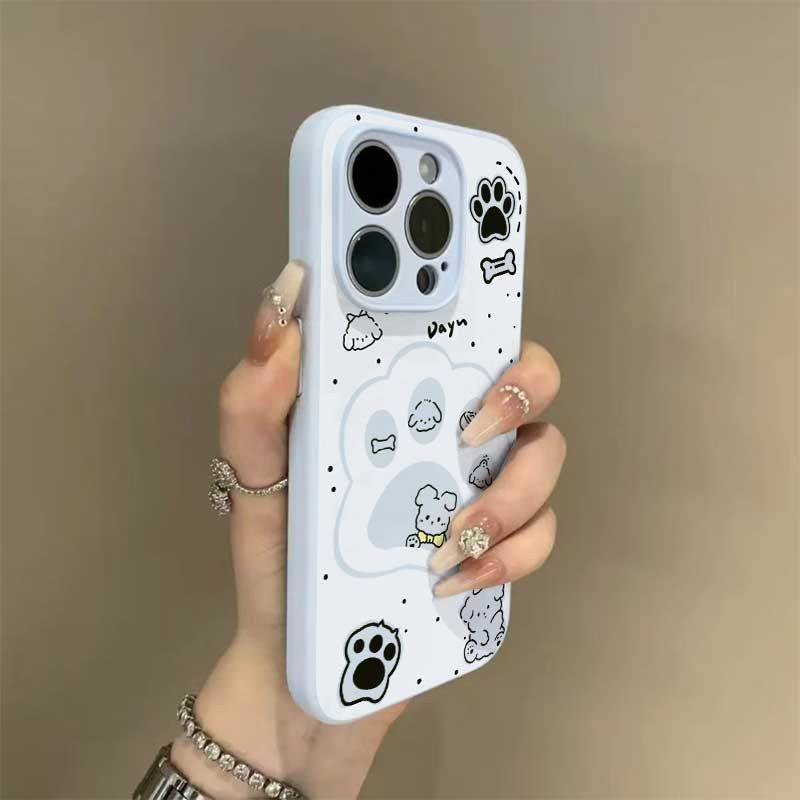 Dấu chân chó nhỏ phù hợp với 16 vỏ điện thoại iPhone 17 Air silicon 14/13/11 Pro