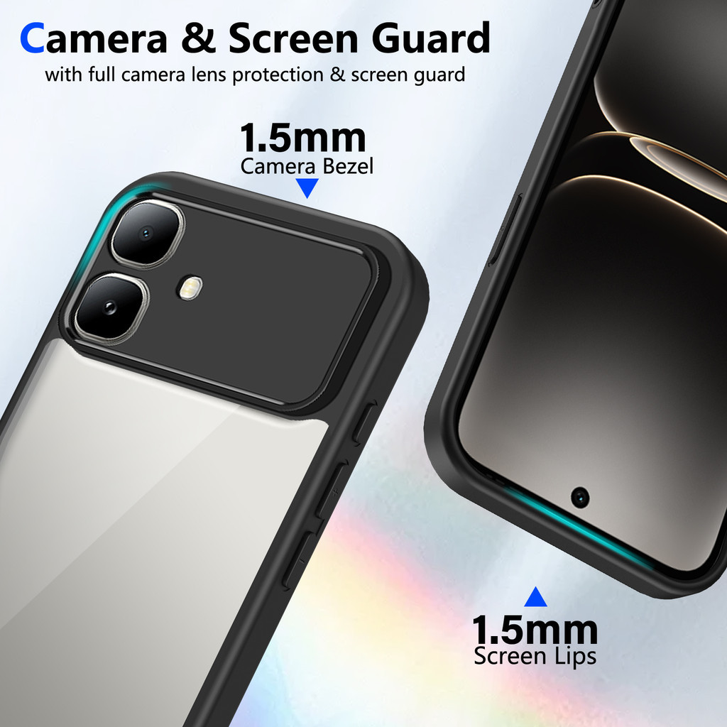 Vỏ Cho Infinix Smart 20 Smart20 Acrylic Trong Suốt Vỏ Điện Thoại Chống Sốc Bảo Vệ Ốp Lưng Ốp Lưng Ốp Lưng