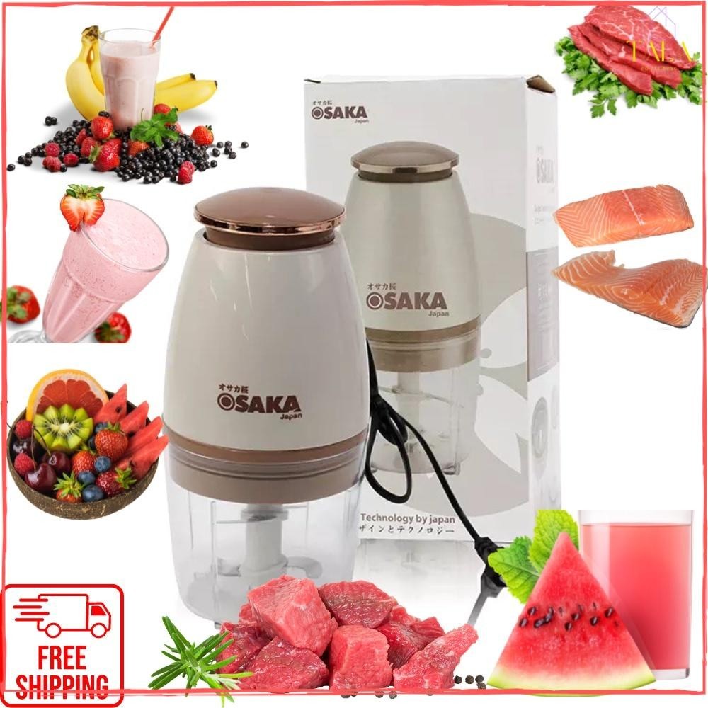 Máy Xay Đa Năng OSAKA Nắp Đồng Japan Cao Cấp FP126P Dung Tích 750ml-350W Xay Thịt Cá Rau Củ-Xay Sinh Tố-Xay Đá