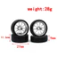 Lốp xe trôi bằng nhựa cứng 1,5 độ Vành bánh xe kim loại cho Wltoys 284131 Phụ tùng nâng cấp xe RC K969 K989 Kyosho Mini-Z 1 / 28 ﻿