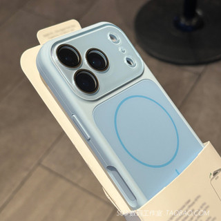 Ốp Điện Thoại Cửa Sổ Lớn Từ Tính Cát Băng Sang Trọng Cho iPhone17 16 15 14 13 Pro Max Bảo Vệ Camera Chống Sốc Ốp Lưng Cứng Chống Rơi