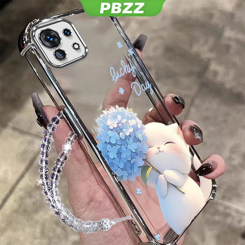 Ốp Lưng Cho xiaomi mi 11 lite xiaomi 11 lite 5g ne xiaomi 11t pro Vỏ Điện Thoại Vỏ Mềm Silicon Chống Sốc Thiết Kế Mới Thẩm Mỹ Trong Suốt Hoạt Hình Vòng Tay Mèo Cho Bé Gái SJSLLSHM01